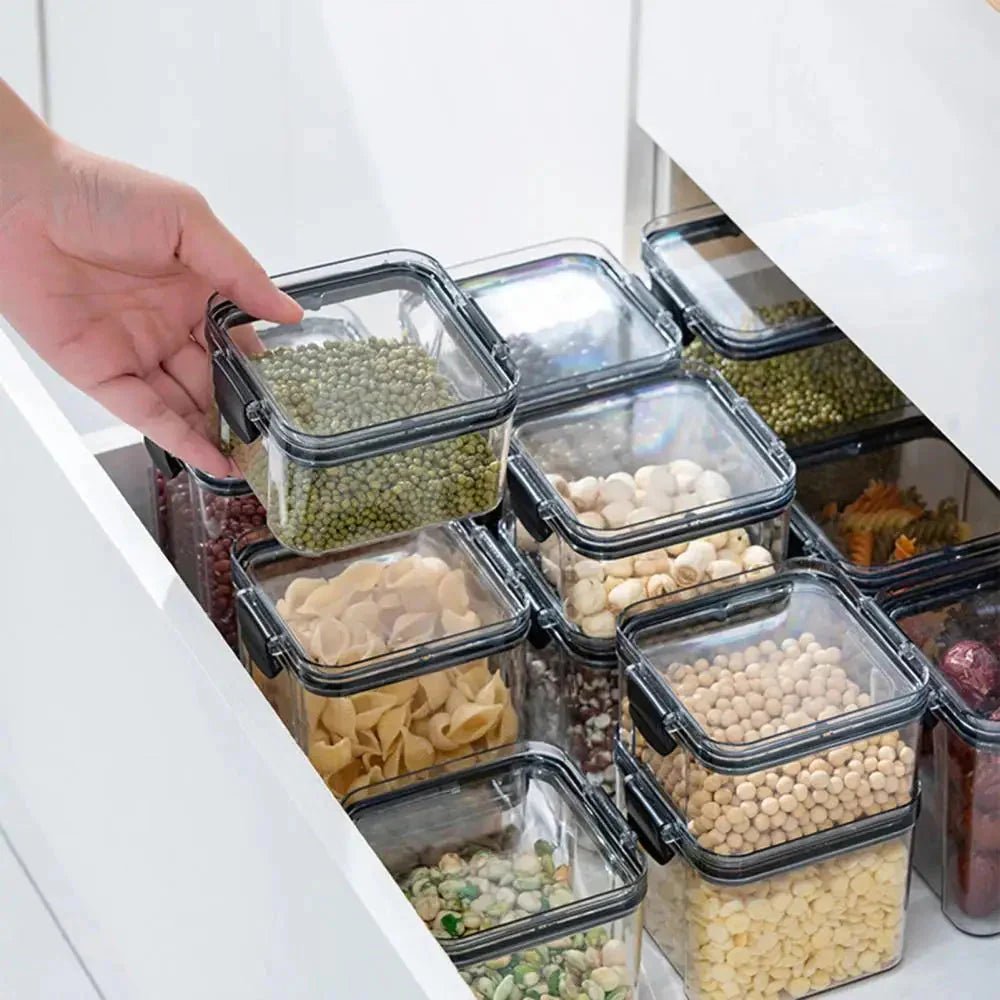 Multipurpose Food Storage Containers Set - Clear Jars with Lids for Cereal, Candy, and Dry Goods - Sekani Store