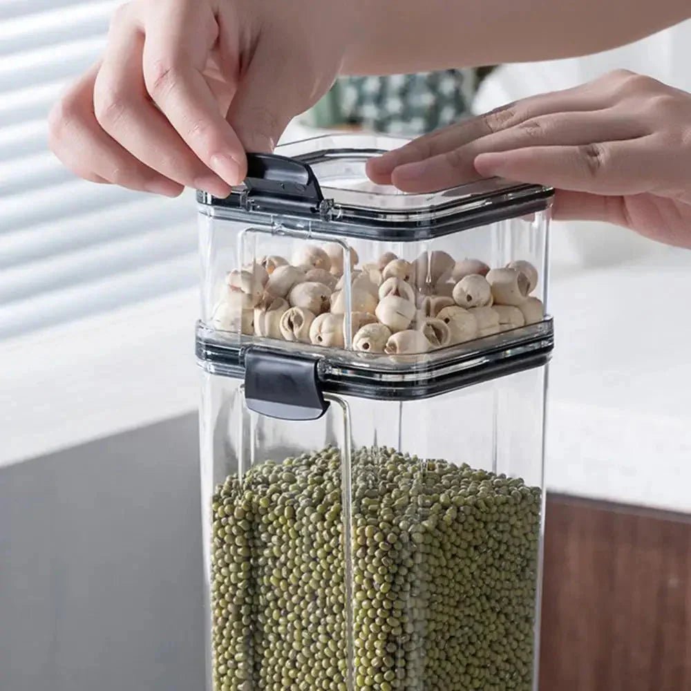 Multipurpose Food Storage Containers Set - Clear Jars with Lids for Cereal, Candy, and Dry Goods - Sekani Store