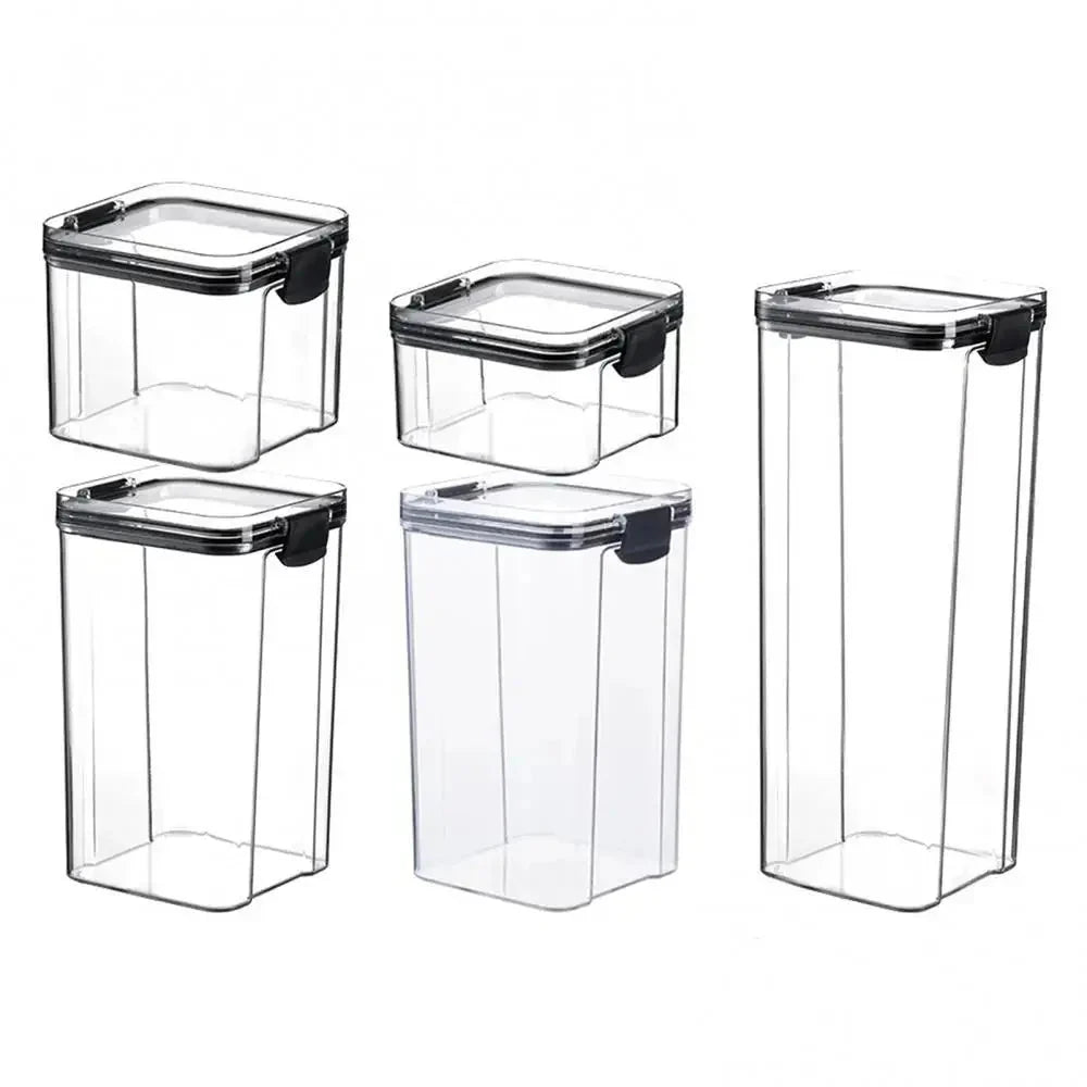Multipurpose Food Storage Containers Set - Clear Jars with Lids for Cereal, Candy, and Dry Goods - Sekani Store