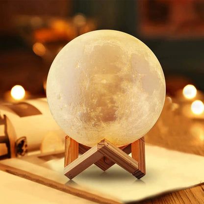 D5 Starry Moon Lamp 8Cm - LED Night Light with Stand, Perfect for Bedroom Decor and Gifts - Sekani Store
