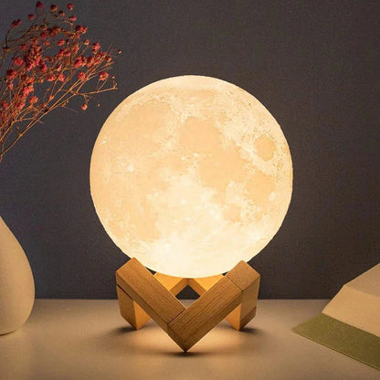 D5 Starry Moon Lamp 8Cm - LED Night Light with Stand, Perfect for Bedroom Decor and Gifts - Sekani Store
