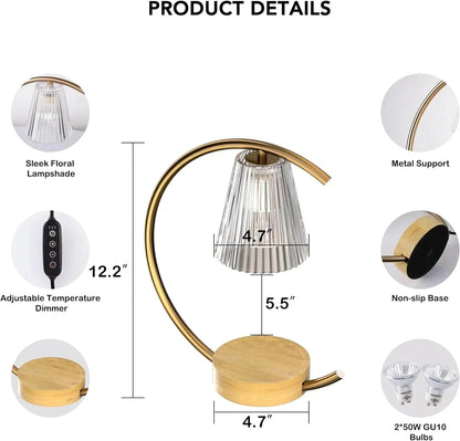 Dimmable Candle Warmer Lamp – Efficient, Flame - Free Fragrance - Sekani Store