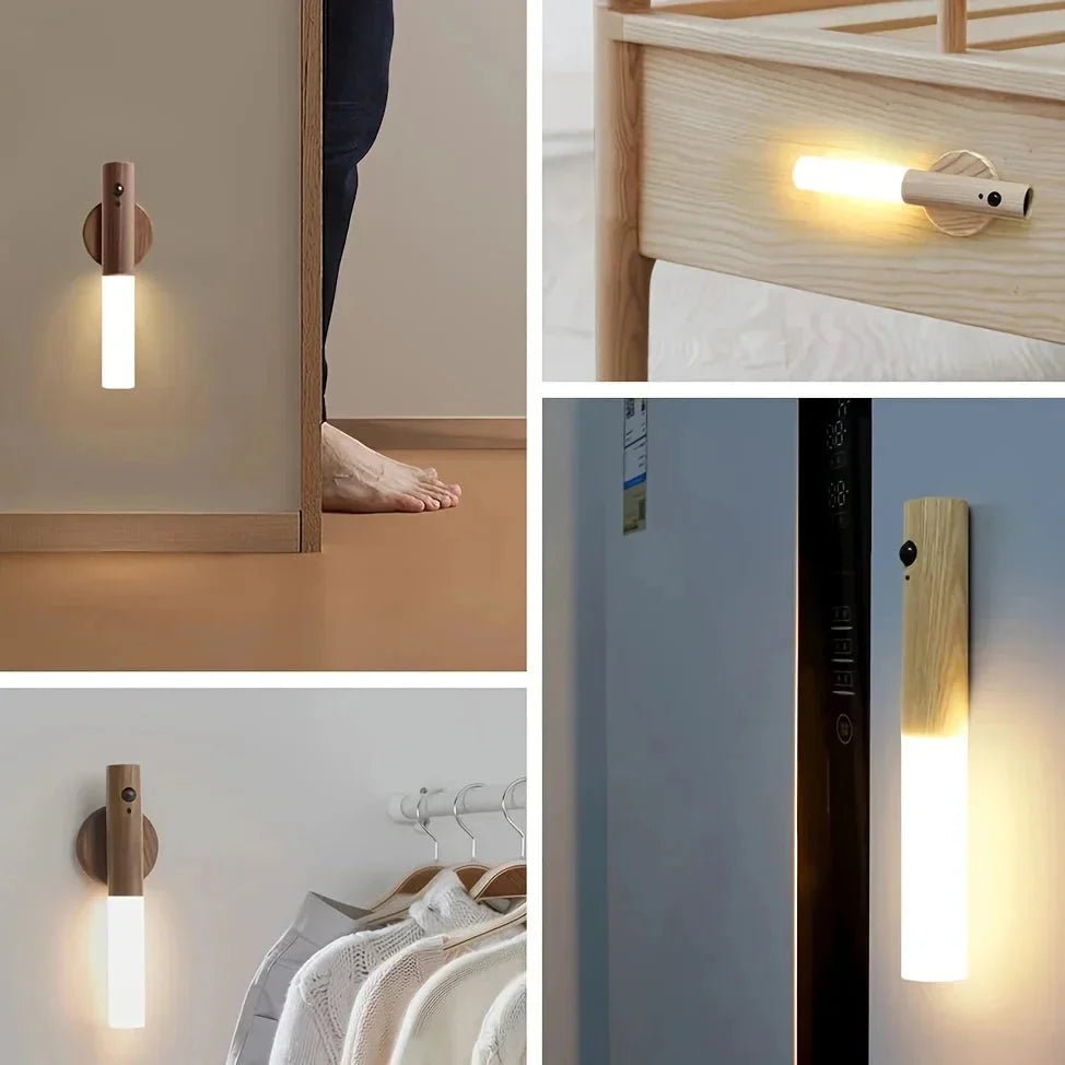 Intelligent Human Body Induction LED Night Light – Rechargeable Wall Light for Corridor, Cabinet, and Toilet - Sekani Store