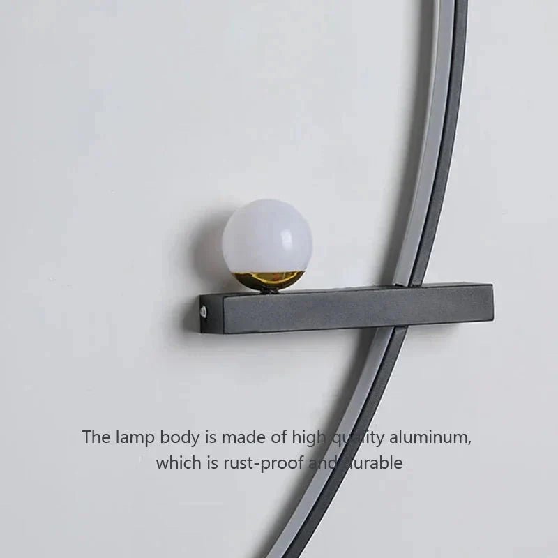 Modern LED Wall Lamp – Minimalist Art Design for Bedroom, Living Room, and Bathroom, Gold/Black - Sekani Store