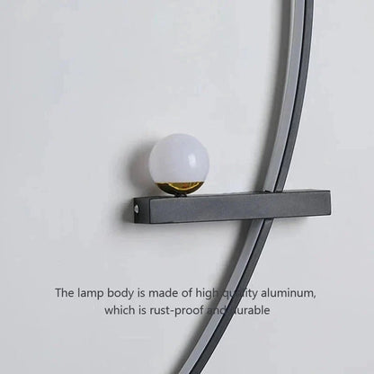 Modern LED Wall Lamp – Minimalist Art Design for Bedroom, Living Room, and Bathroom, Gold/Black - Sekani Store