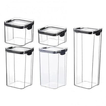 Multipurpose Food Storage Containers Set - Clear Jars with Lids for Cereal, Candy, and Dry Goods - Sekani Store