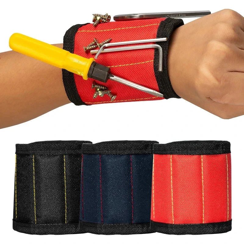 Strong Magnetic Wristband – Portable Tool Bag for Holding Screws, Nails, Nuts, Bolts, and Drill Bits - Sekani Store